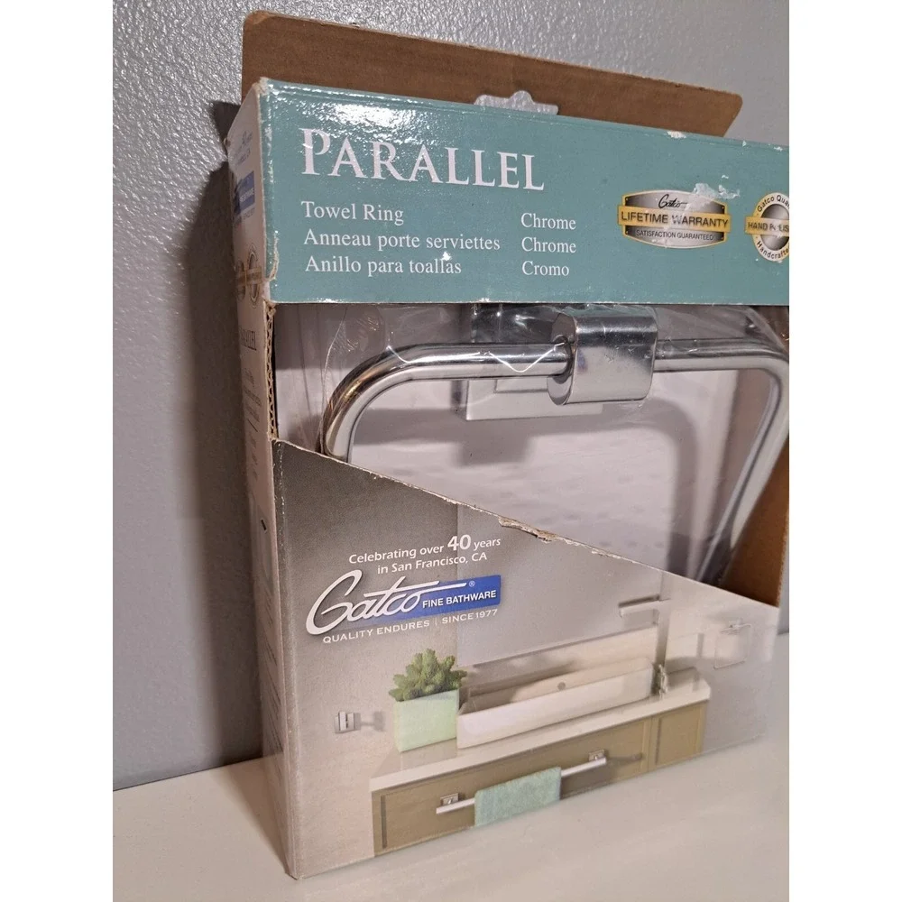 Gatco Parallel Towel Ring Chrome No Hardware‎